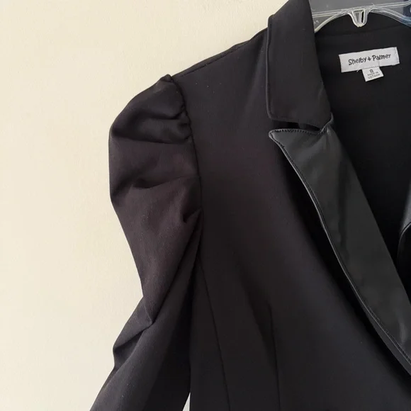 Shelby & Palmer Classic Sophisticated Black Blazer Dress with Sleek Design - Picture 5 of 14